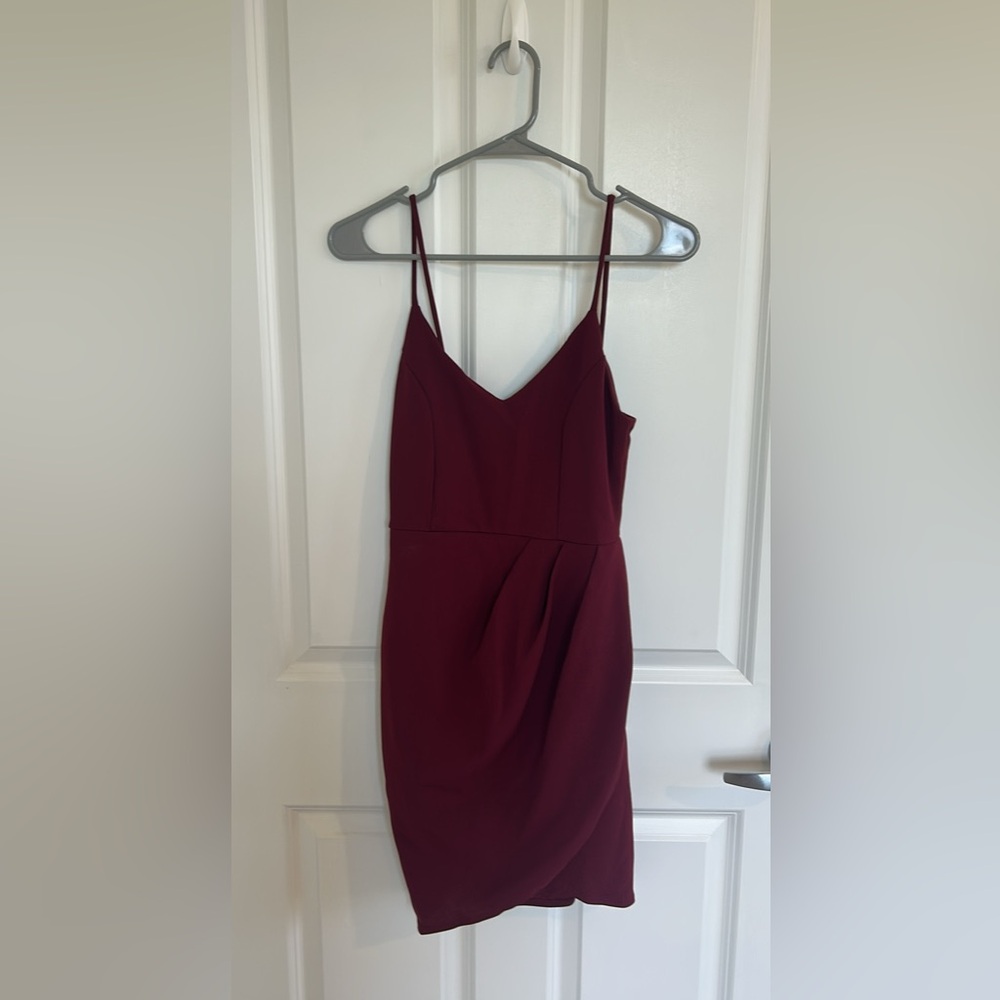 Lulu's Red Spaghetti Strap Slip Dress Mini